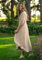 Kayleen Tan Smocked Bodice Gauze Dress - FINAL SALE