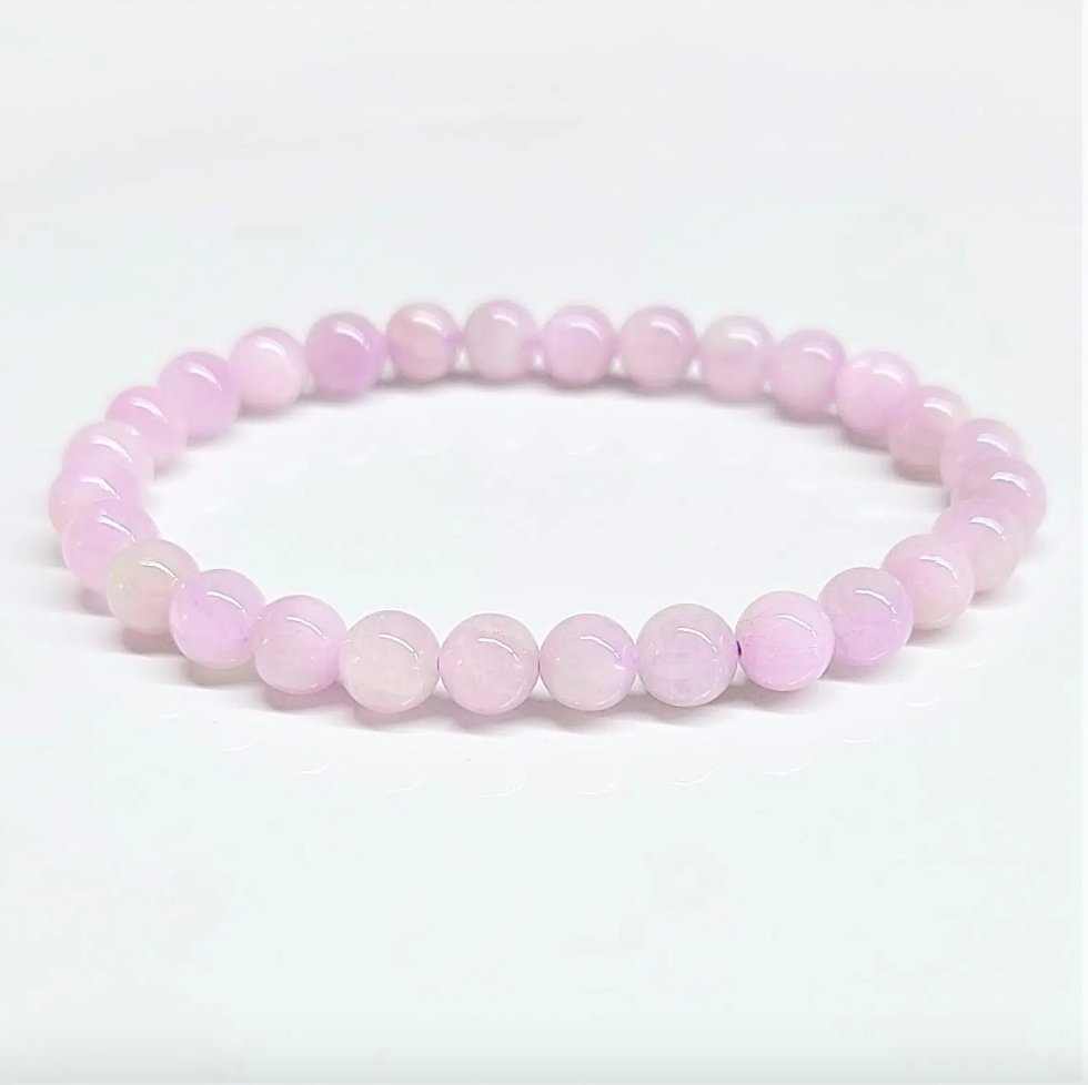 Kunzite Round Bead Bracelet