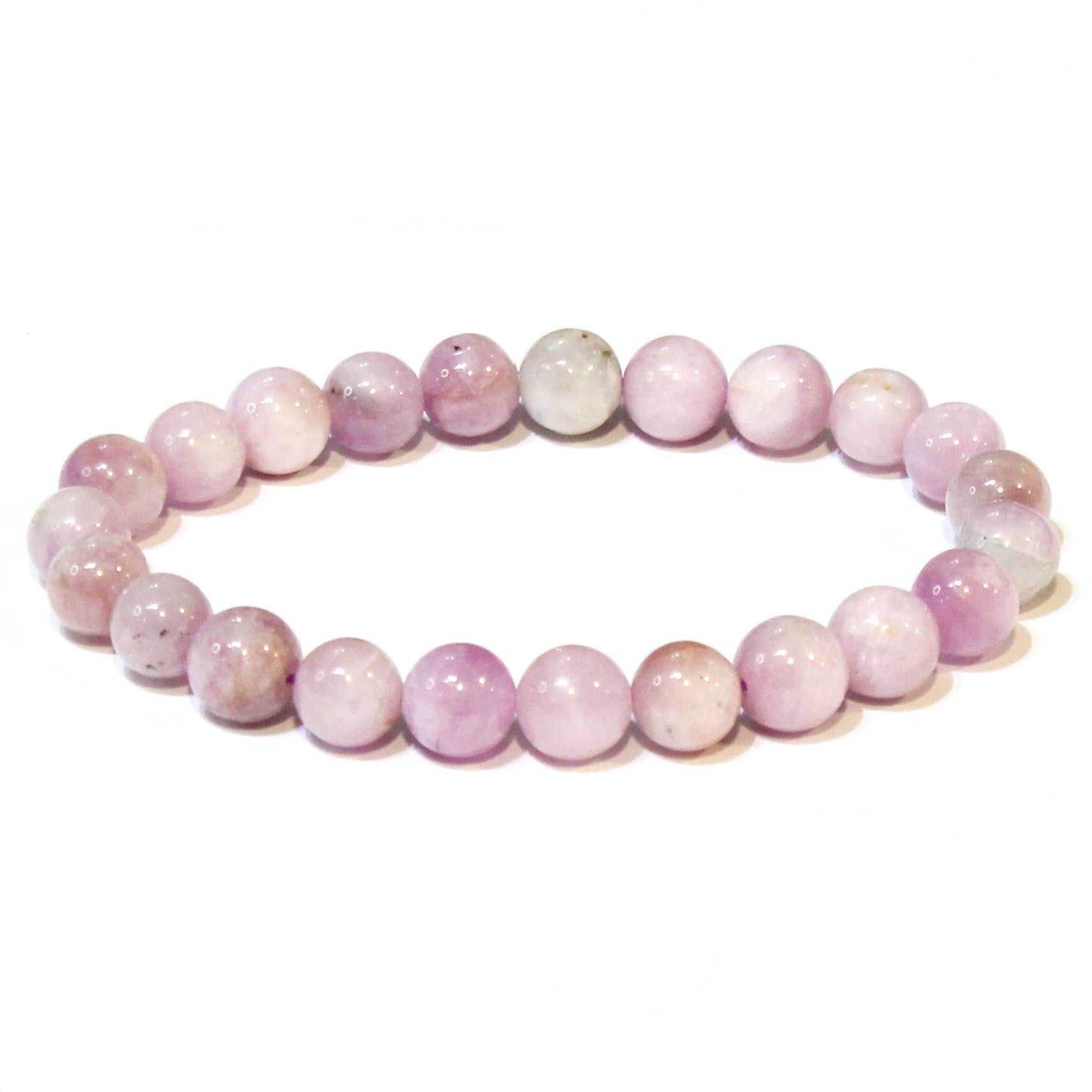 Kunzite Round Bead Bracelet