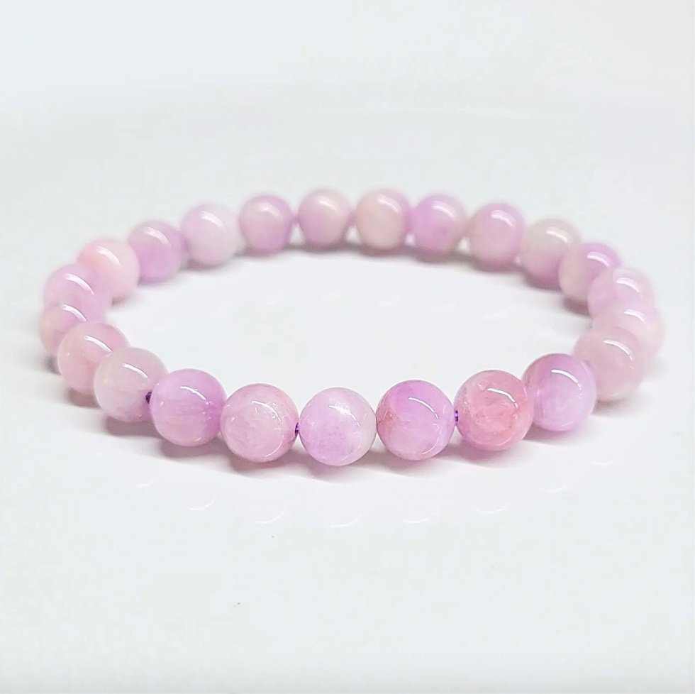 Kunzite Round Bead Bracelet