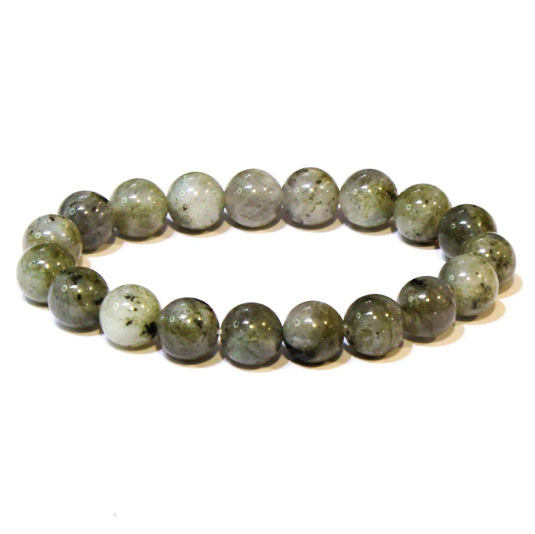 Labradorite Round Bead Bracelet - Stone of Magick