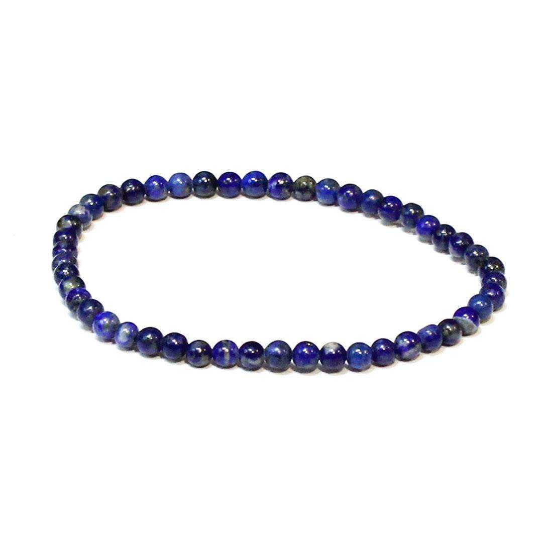 Lapis Lazuli Round Bead Bracelet 4mm - Mystic Truth