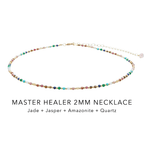 Master Healer 2mm + Dewdrop Necklace Stack