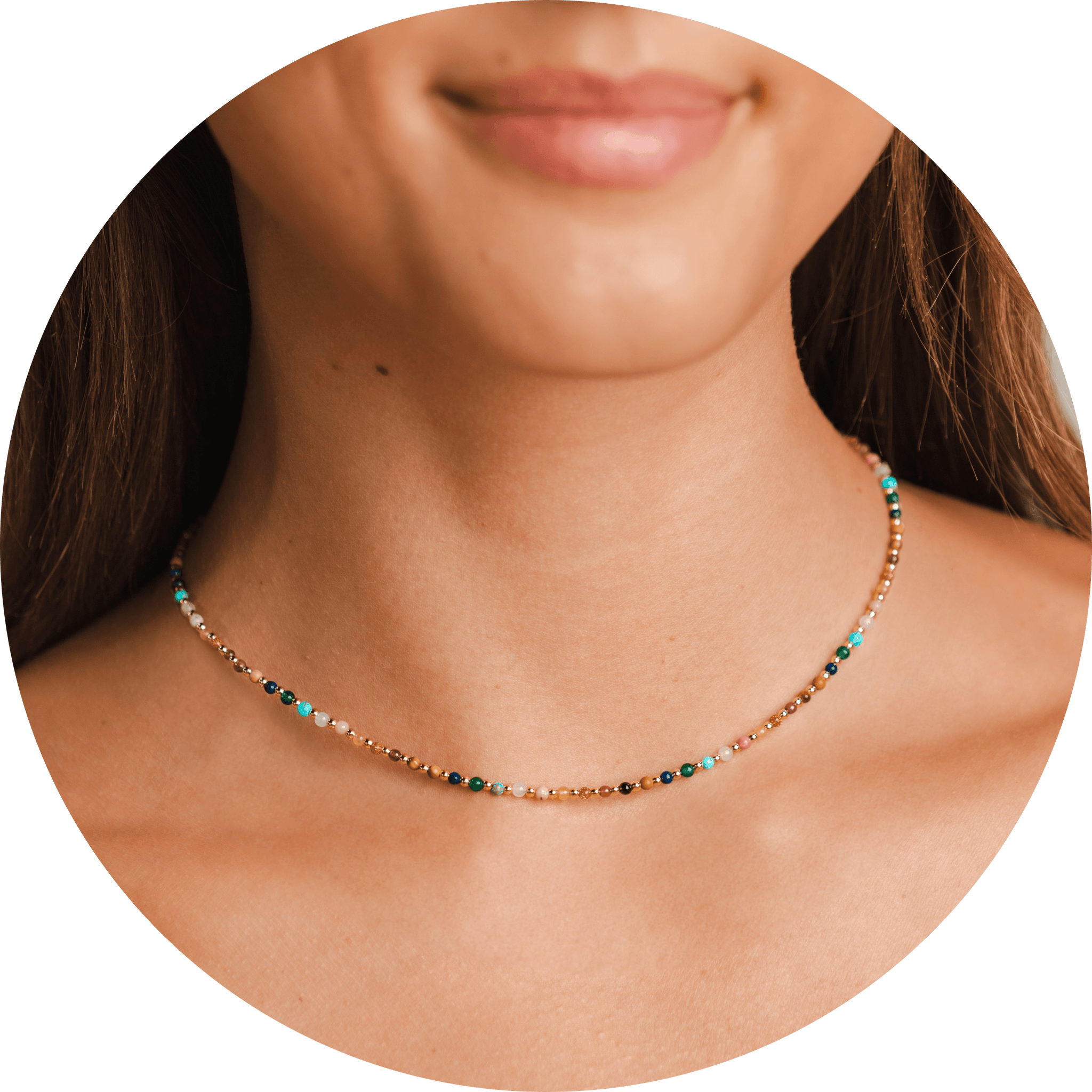 Master Healer 2mm Necklace + Layered Bracelet Set