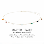 Master Healer Dewdrop + Circles in the Sand Necklace Stack