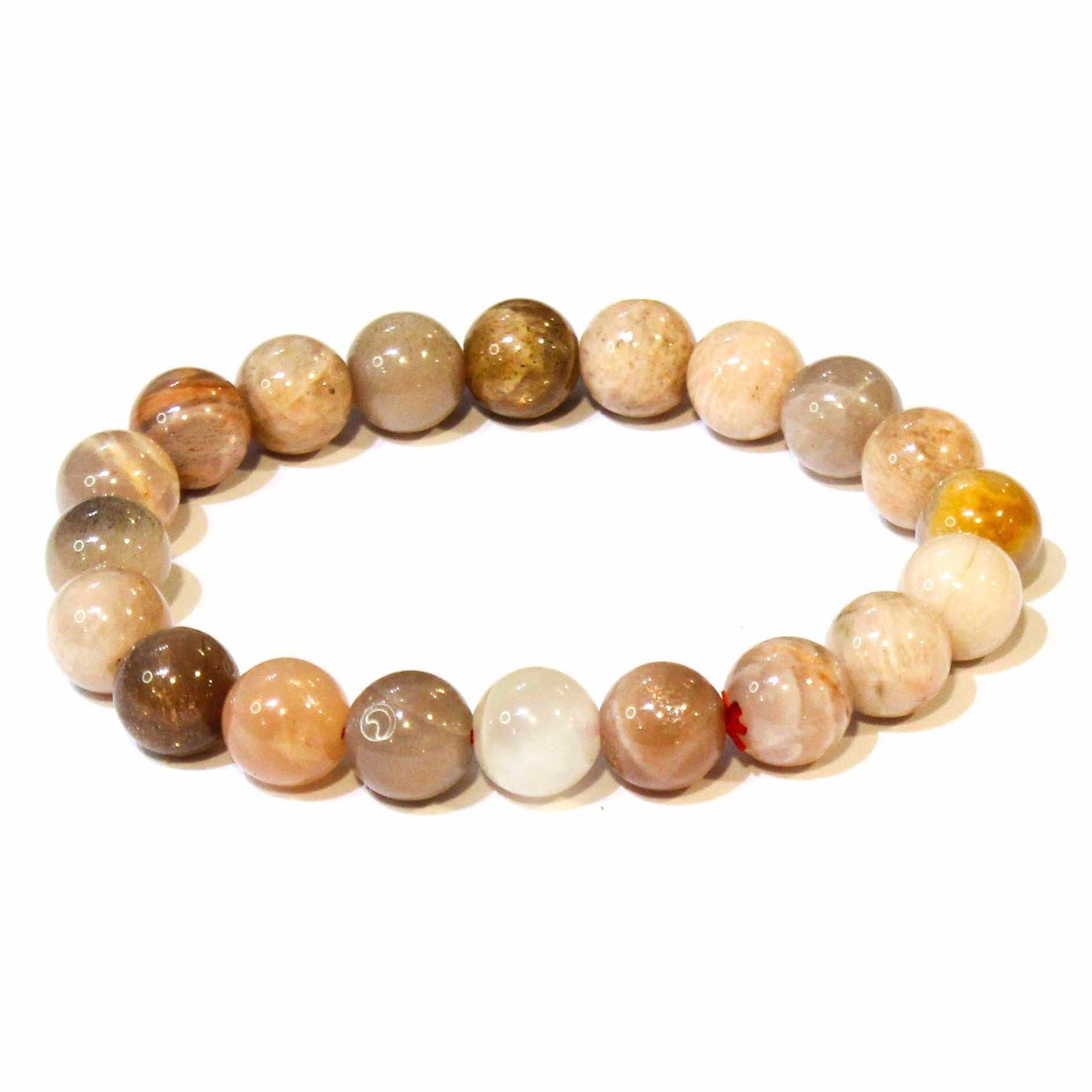Moonstone Round Bead Bracelet - The Traveler's Stone