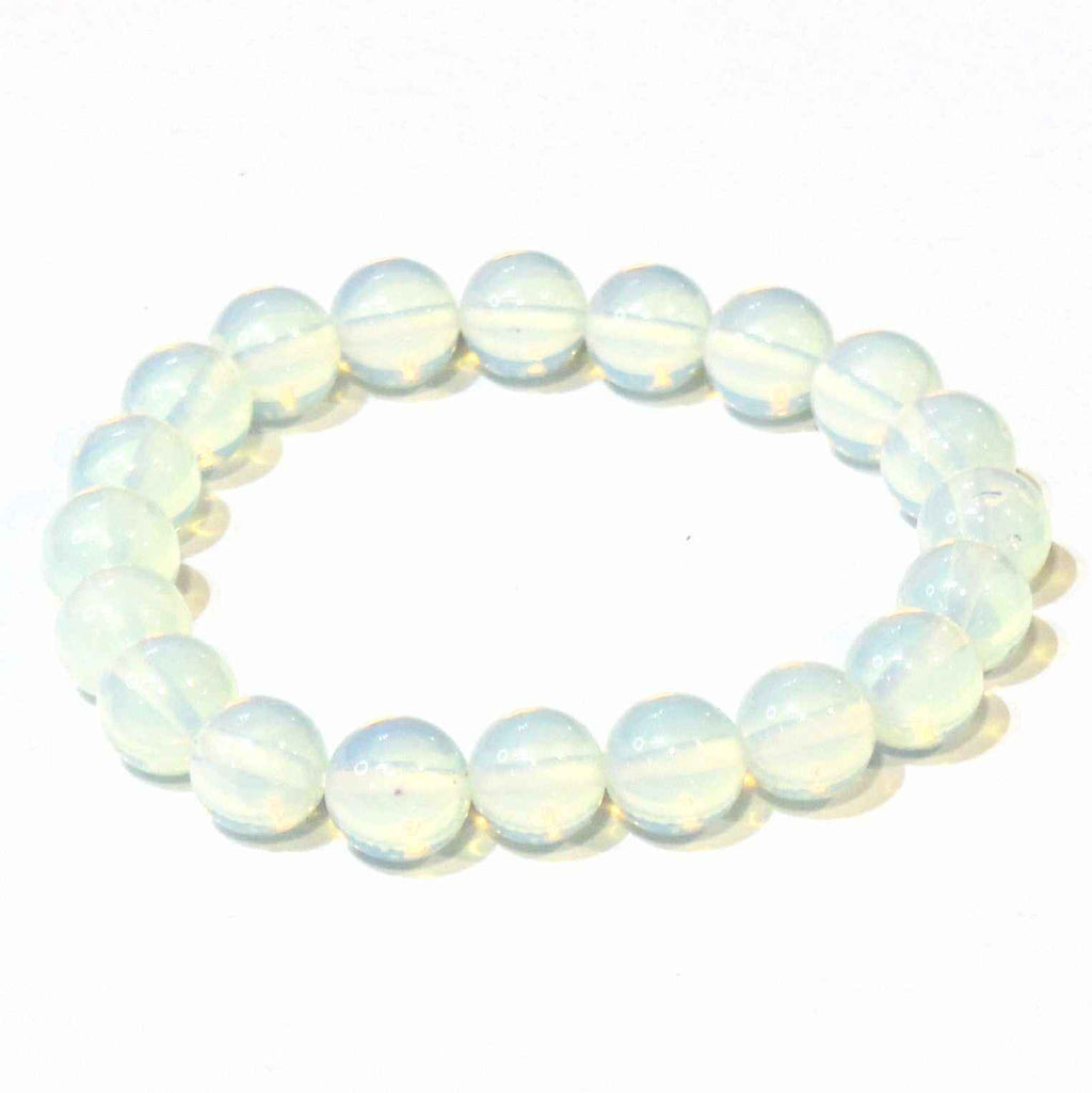 Opalite Round Bead Bracelet - Stone of Eternity