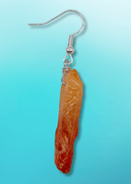 Orange Aura Crystal Earrings