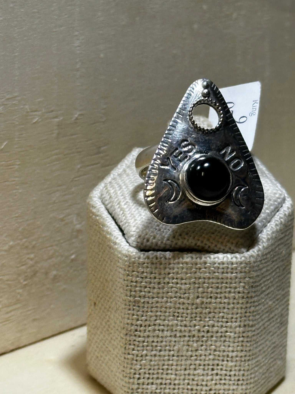 Ouija Black Onyx Ring Size 9 (07.0044)