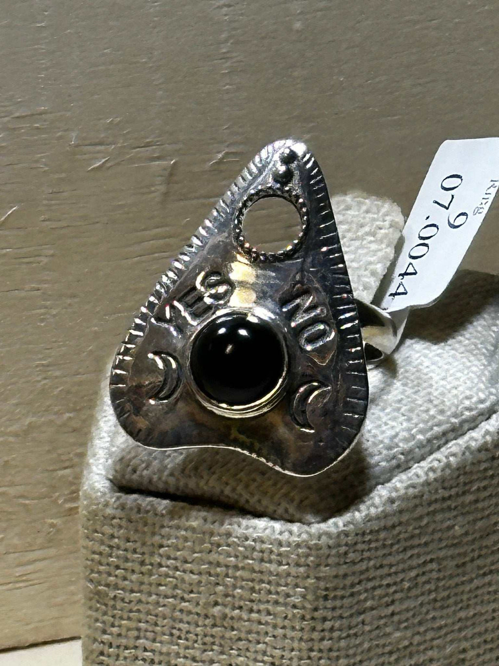 Ouija Black Onyx Ring Size 9 (07.0044)