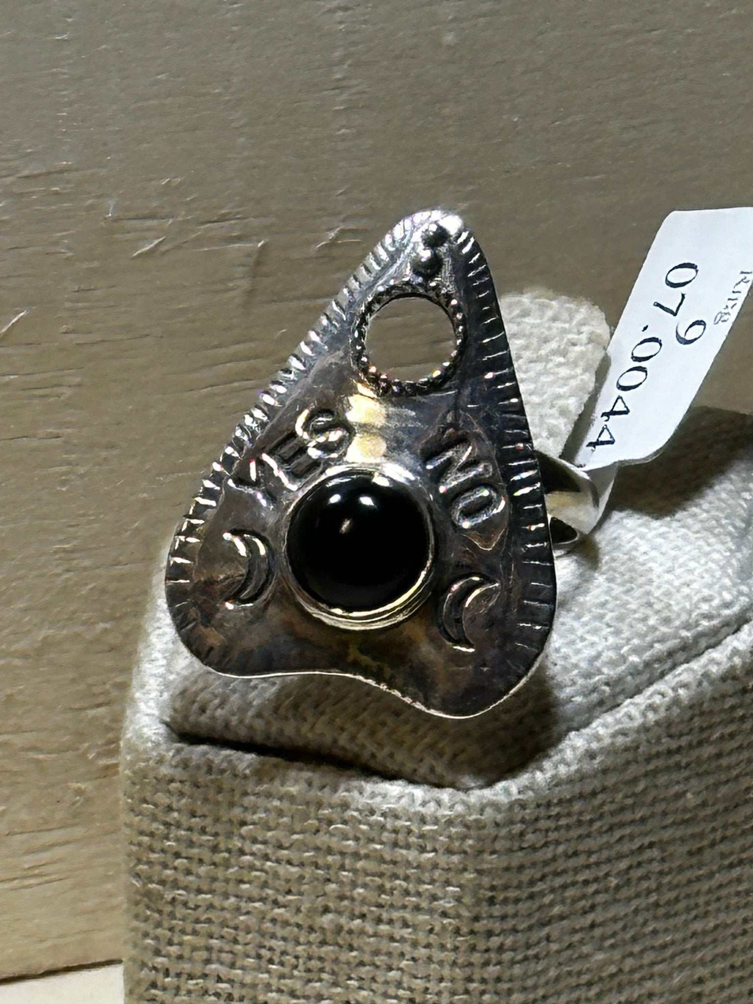 Ouija Black Onyx Ring Size 9 (07.0044)
