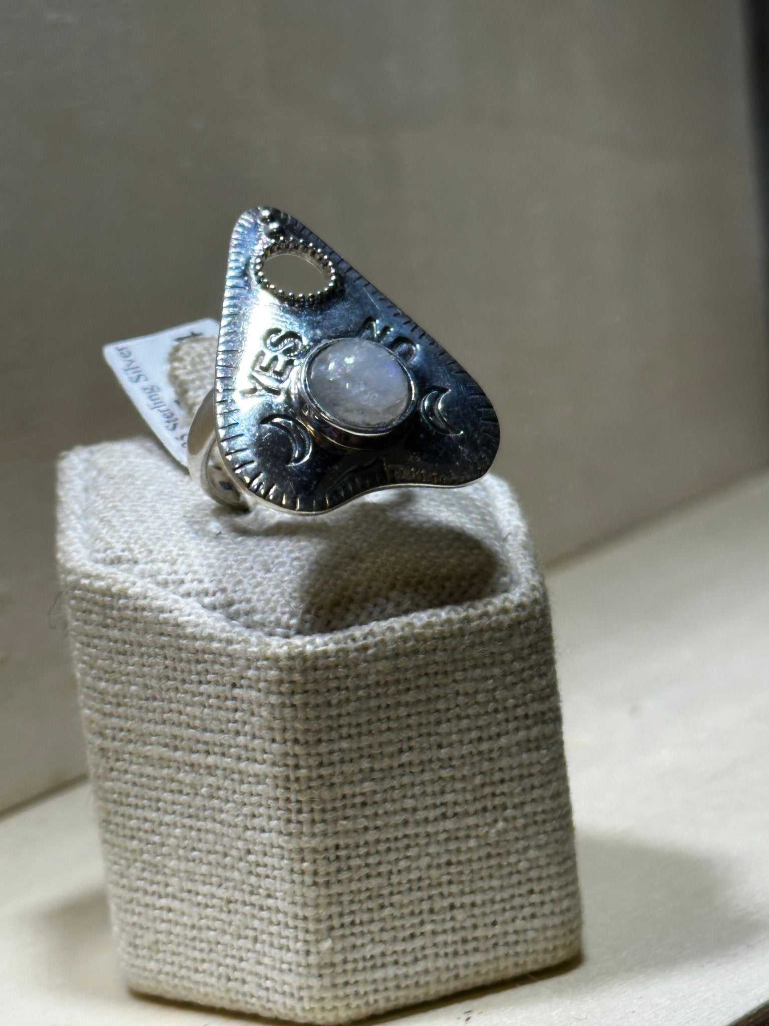 Ouija Rainbow Moonstone Ring (07.2044)