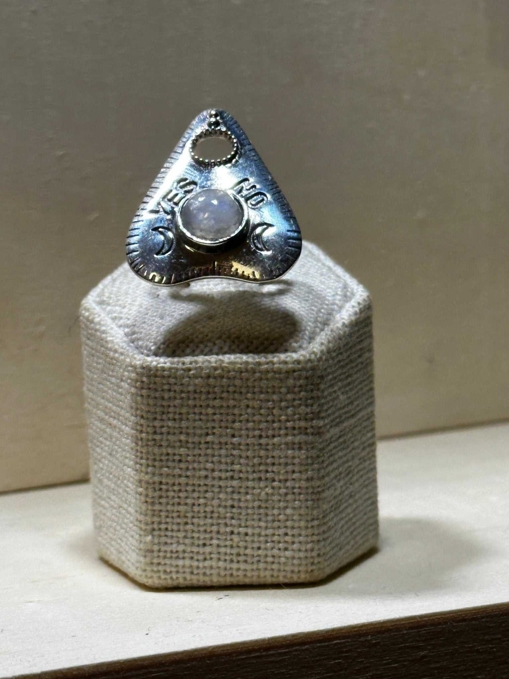 Ouija Rainbow Moonstone Ring (07.2044)