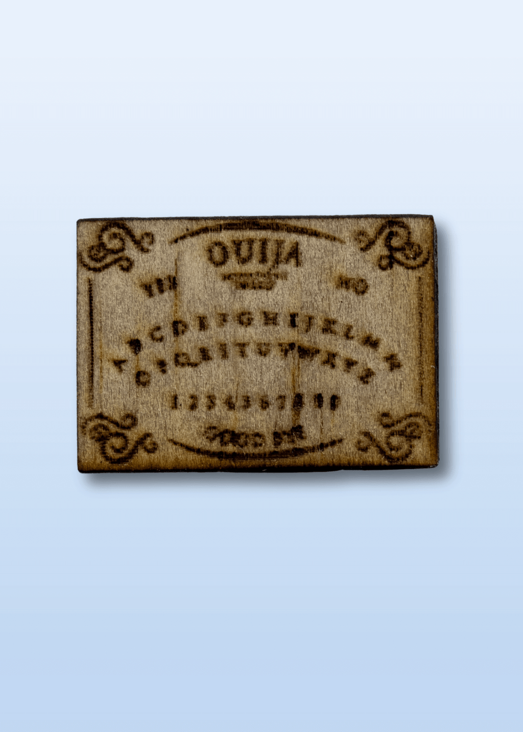 Wood Ouija Board Stud Earrings