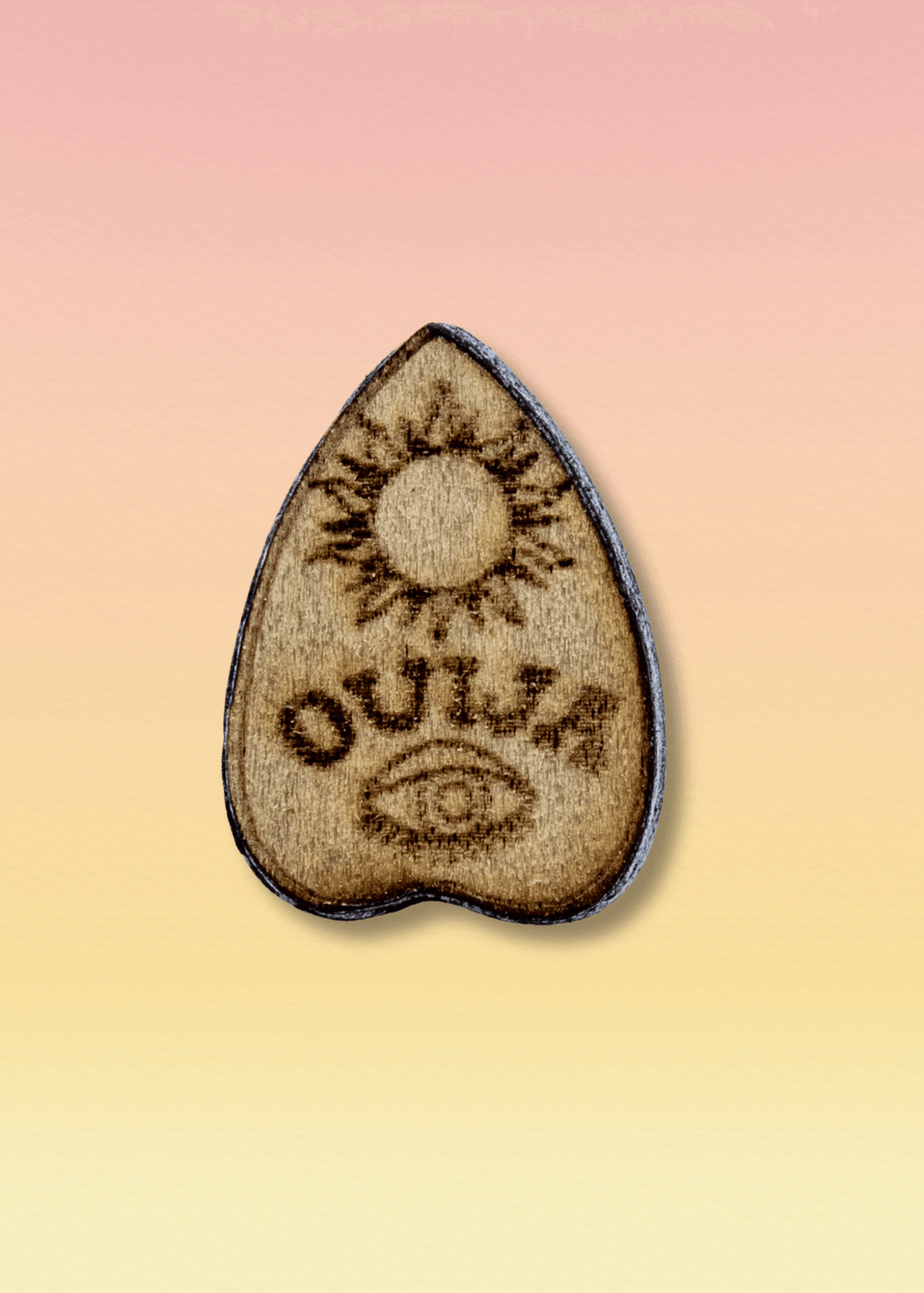Ouija Planchette Wooden Earrings