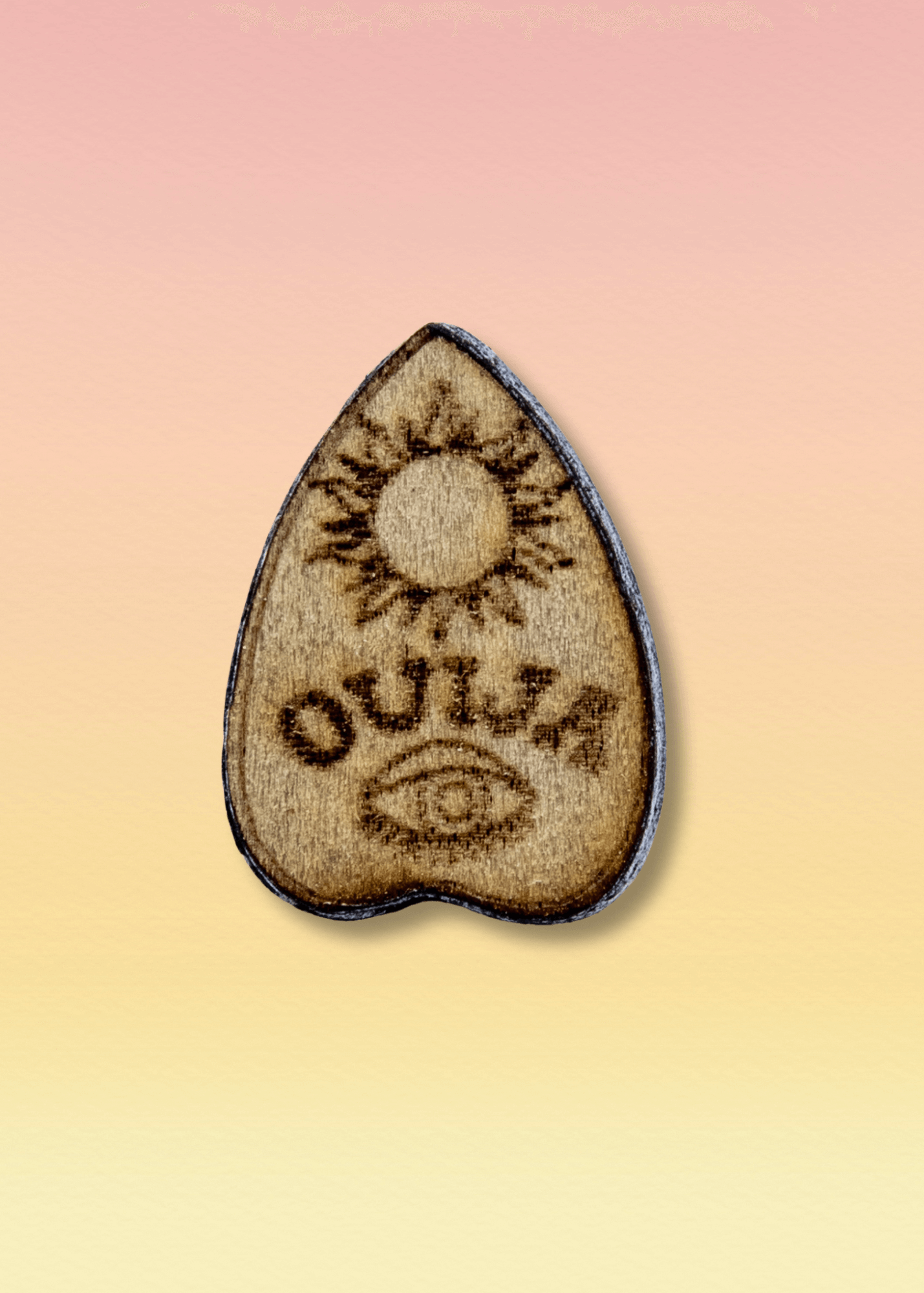 Ouija Planchette Wooden Earrings