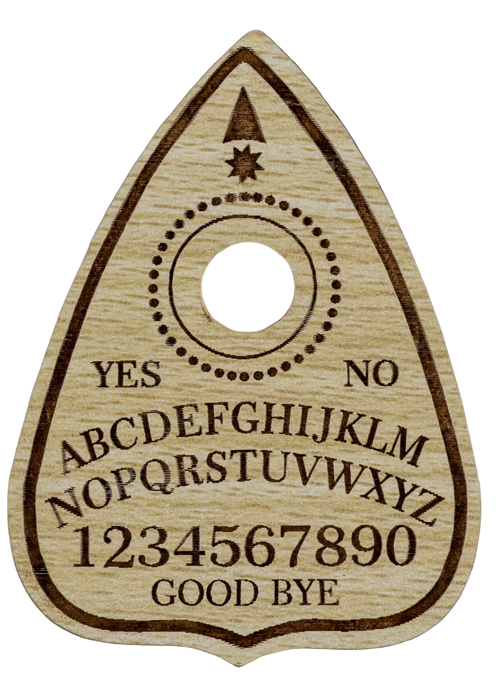 Printed Planchette Wood Crystal Sphere Holder