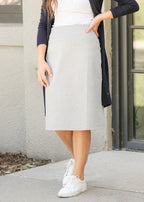 Quinn Heather Gray Knit Midi Skirt - FINAL SALE