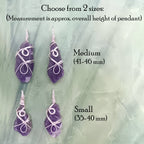Raw Amethyst Crystal Point Pendant – Handmade Silver-Plated Wire Wrapped Necklace