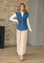 Rayne Modern Gingham Maxi Skirt
