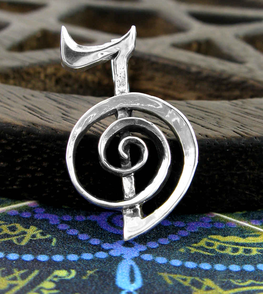 Reiki Cho Ku Rei Symbol Pendant, Handmade - 925 Sterling Silver