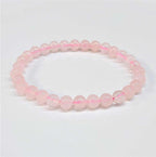 Rose Quartz Round Bead Bracelet - Nurturing Love