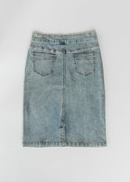 Sandra Classic Wash Midi Denim Skirt