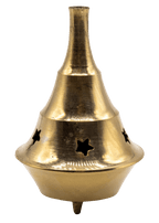 2 Piece Brass Cone Incense Burner
