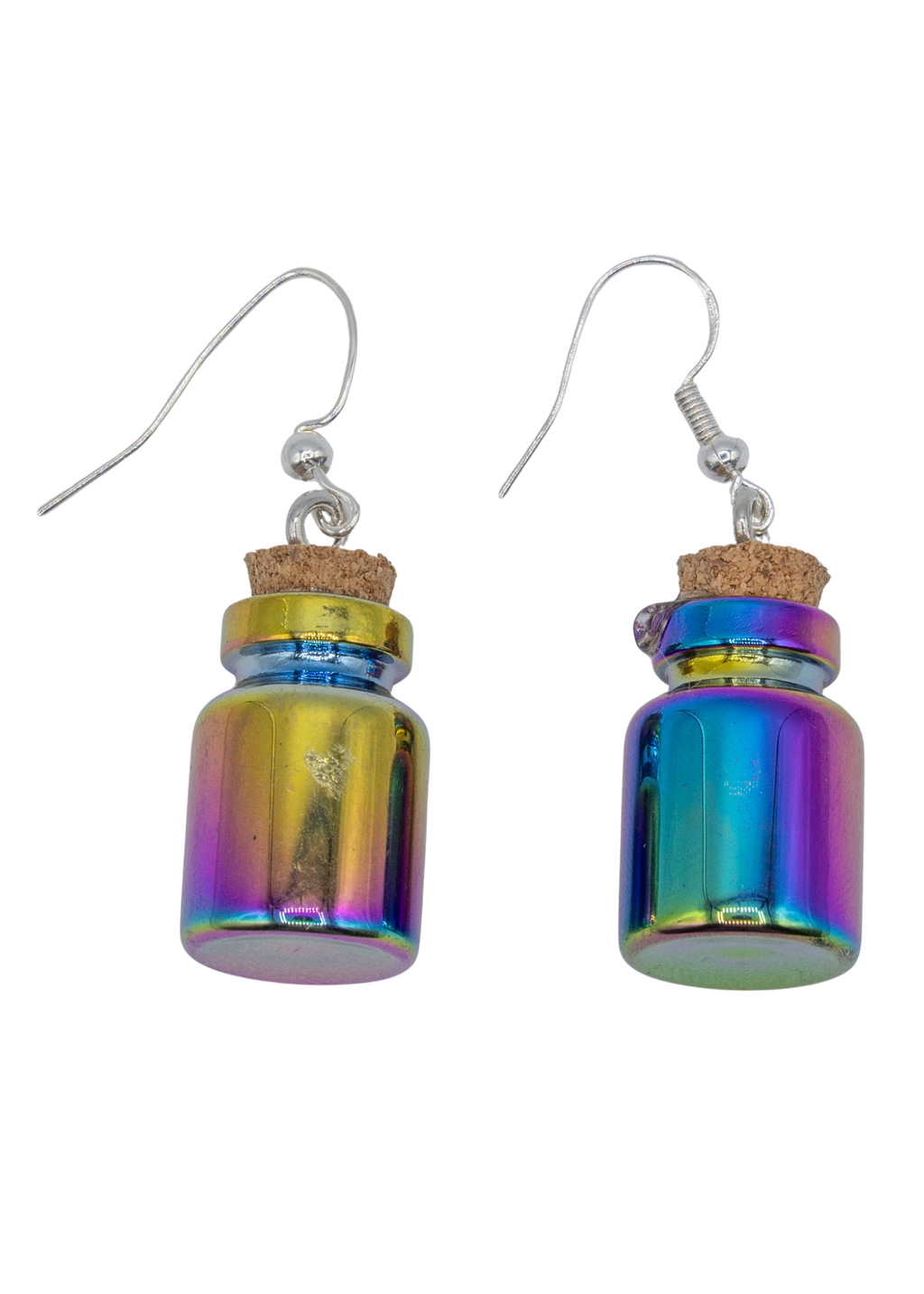 Iridescent Spell Bottle Earrings