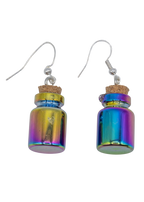 Iridescent Spell Bottle Earrings