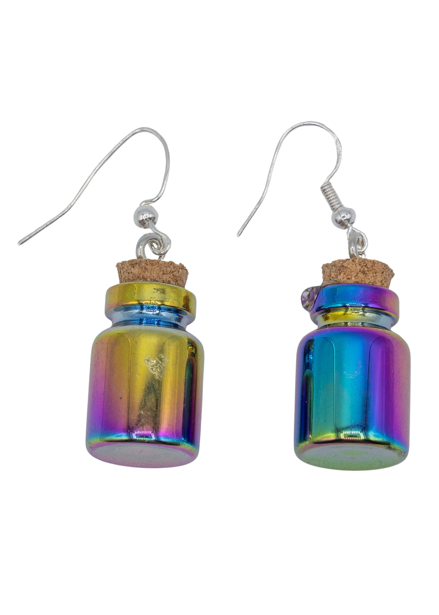 Iridescent Spell Bottle Earrings