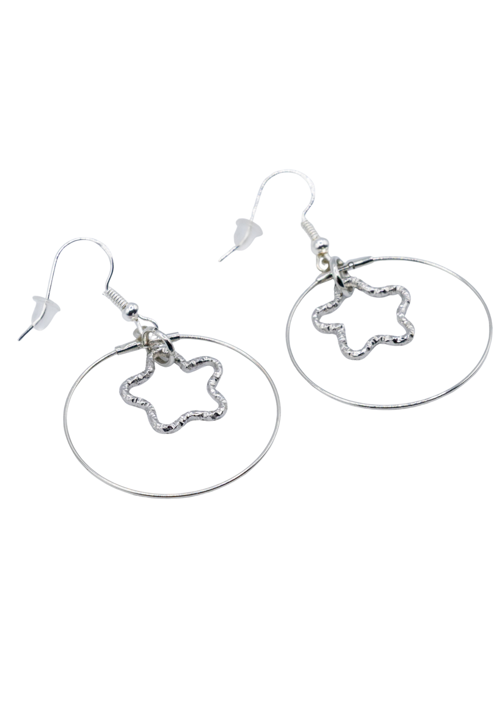 Star In Hoop Earrings