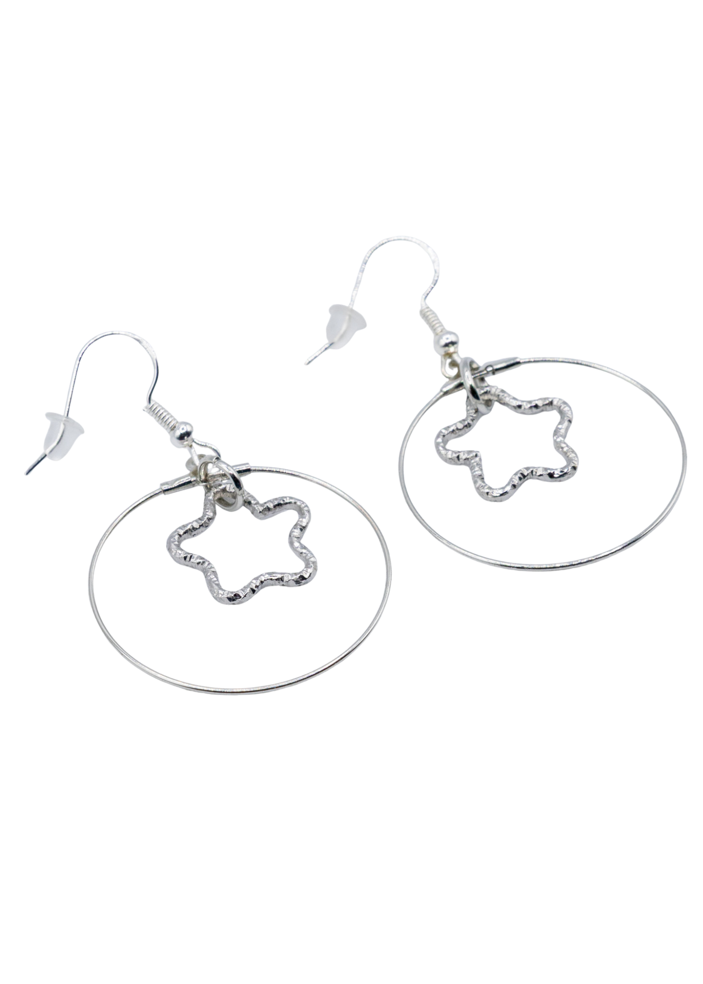 Star In Hoop Earrings
