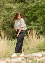 Stella Navy Maxi Denim Skirt
