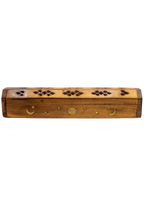 Brass Inlay Sun & Moon Coffin Incense Burner