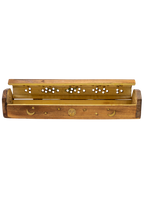 Brass Inlay Sun & Moon Coffin Incense Burner