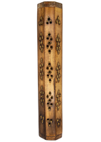 Brass Inlay Sun & Moon Coffin Incense Burner