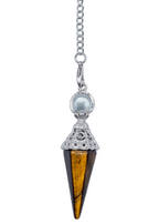 Ornate Tiger's Eye Crystal Pendulum