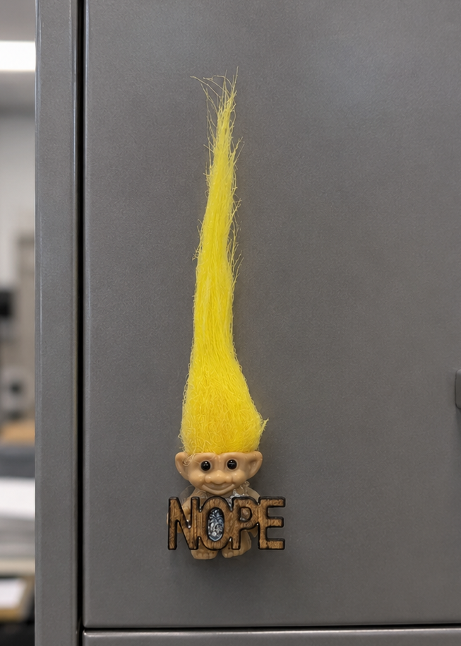 Troll Doll NOPE Refrigerator Magnet