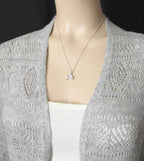Triple Moon Charm Pendant w/ Gemstone, Handmade - 925 Sterling Silver