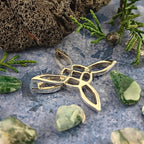 Sculptural Witch's Knot Pendant, Handmade