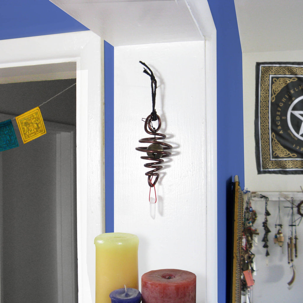 Witch's Bell: Spirals and Raw Quartz - Handcrafted