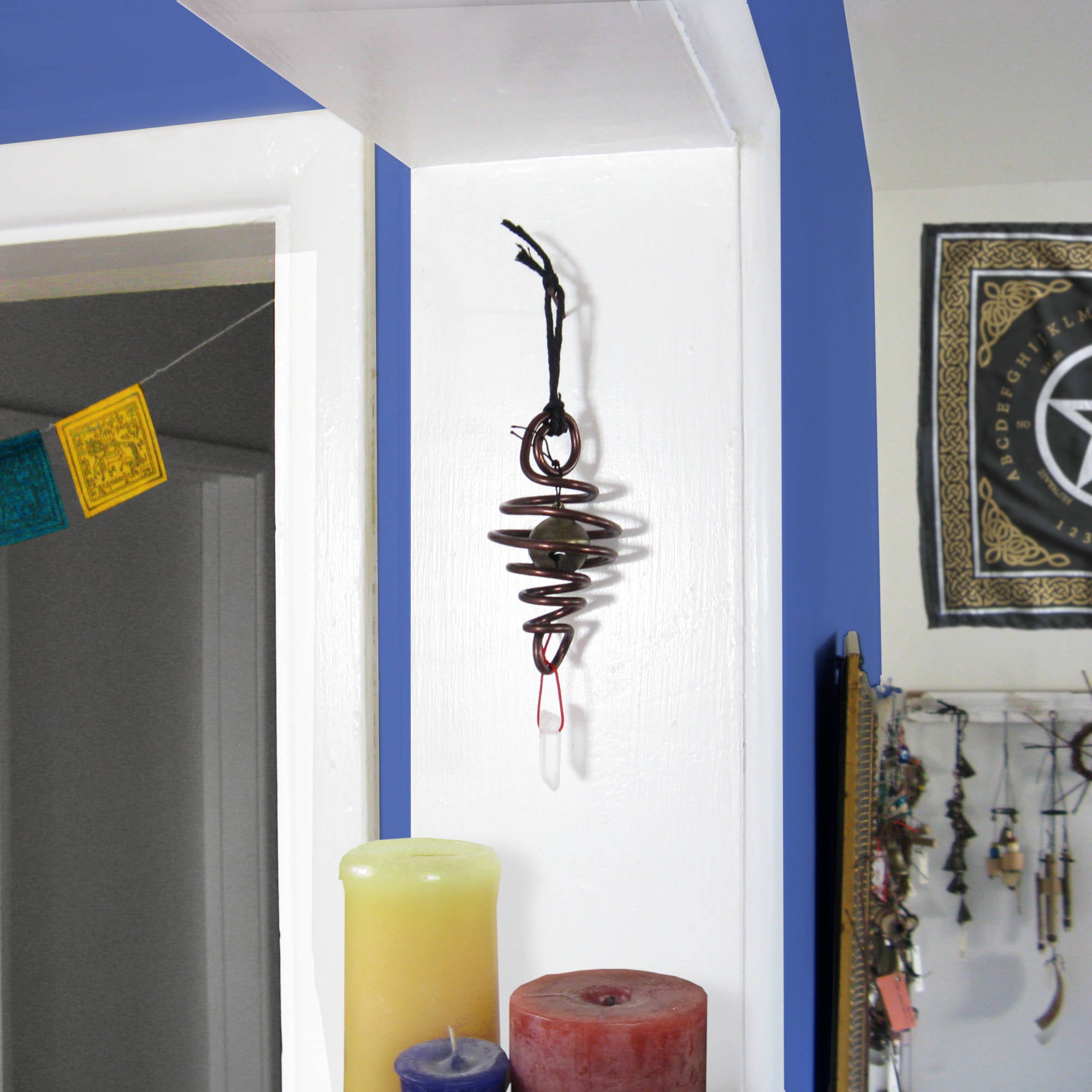 Witch's Bell: Spirals and Raw Quartz - Handcrafted