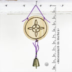 Wood-burned Witch's Knot with Twig and Bell - Handcrafted