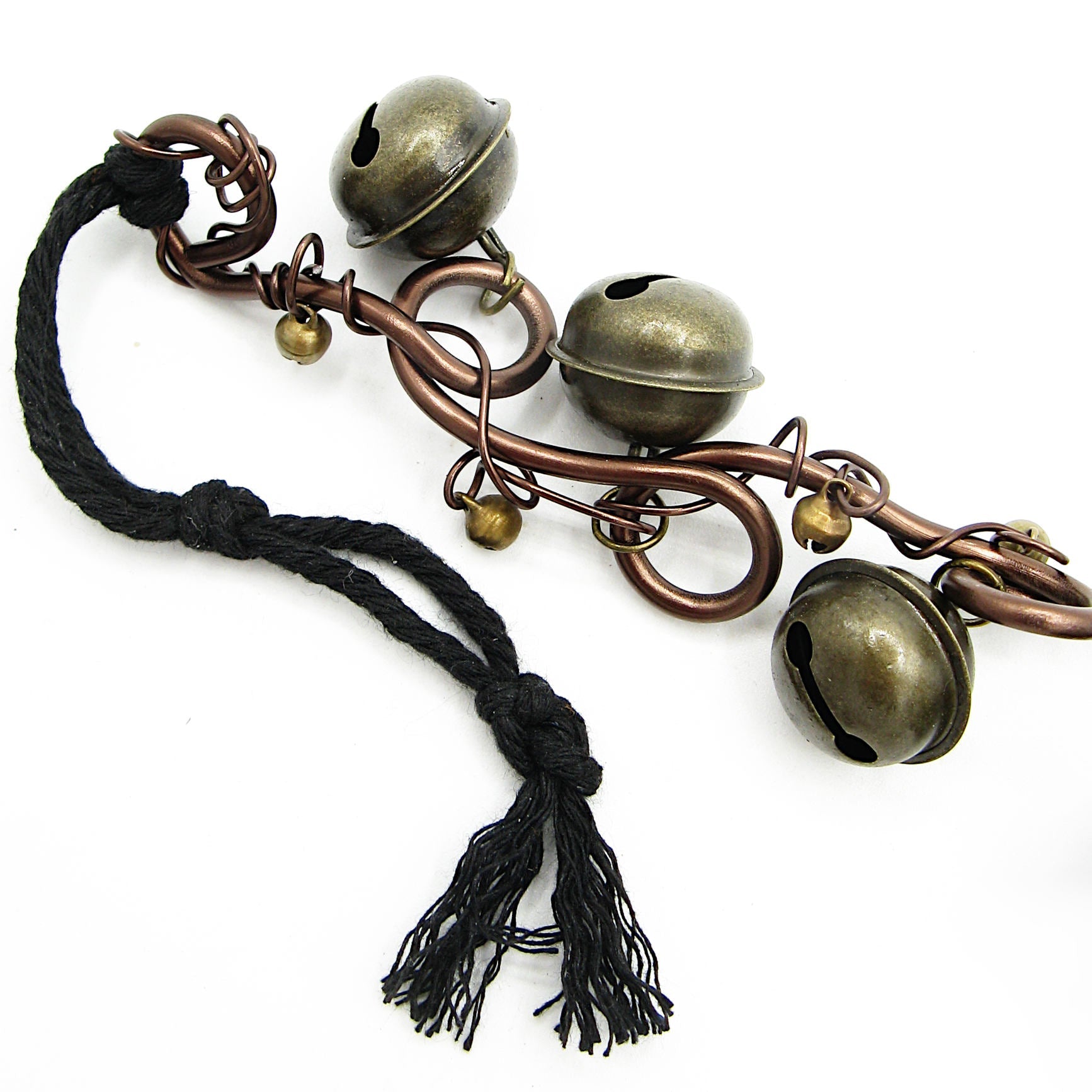 Vine-like Witch's Bell with Sleigh Bells - Handcrafted