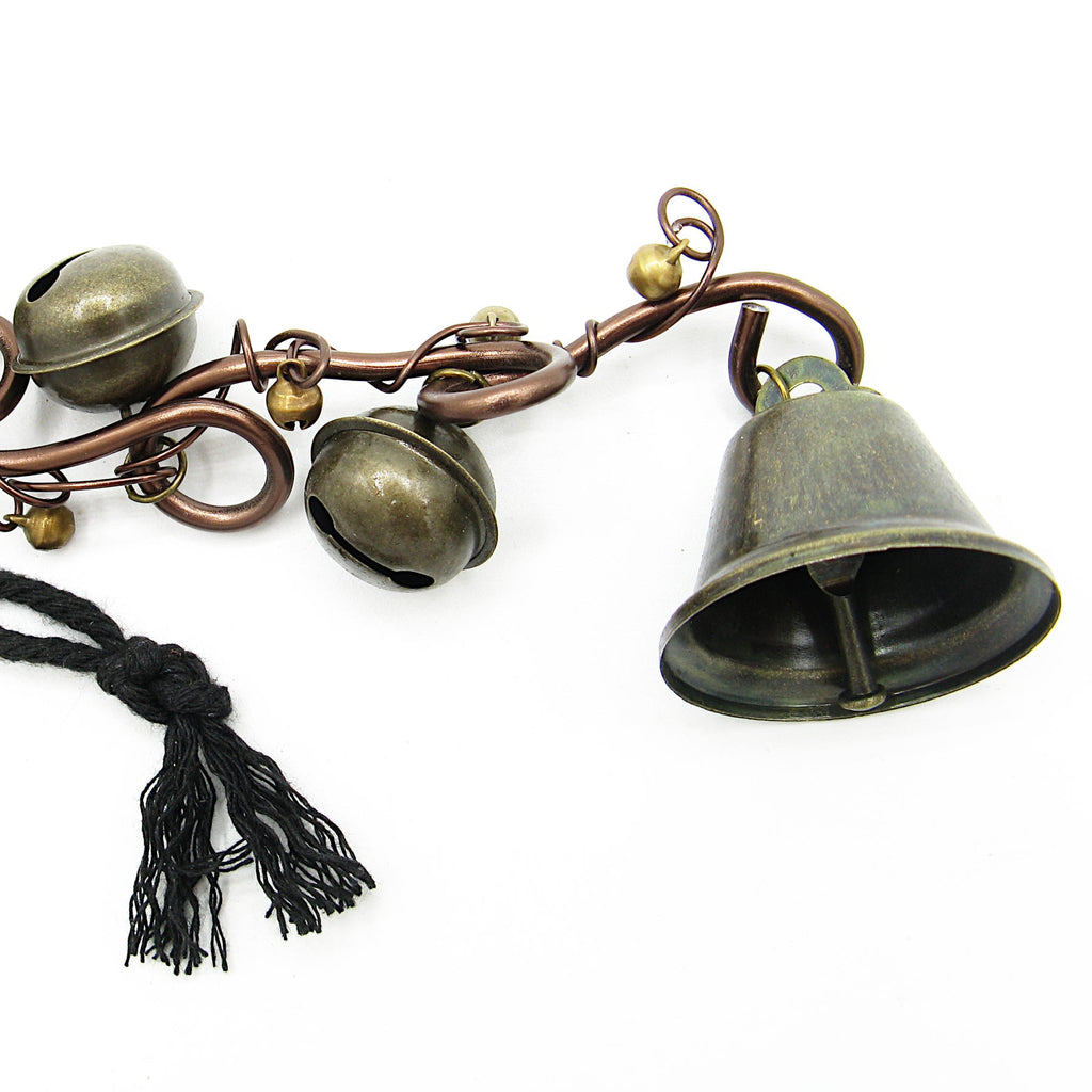 Vine-like Witch's Bell with Sleigh Bells - Handcrafted