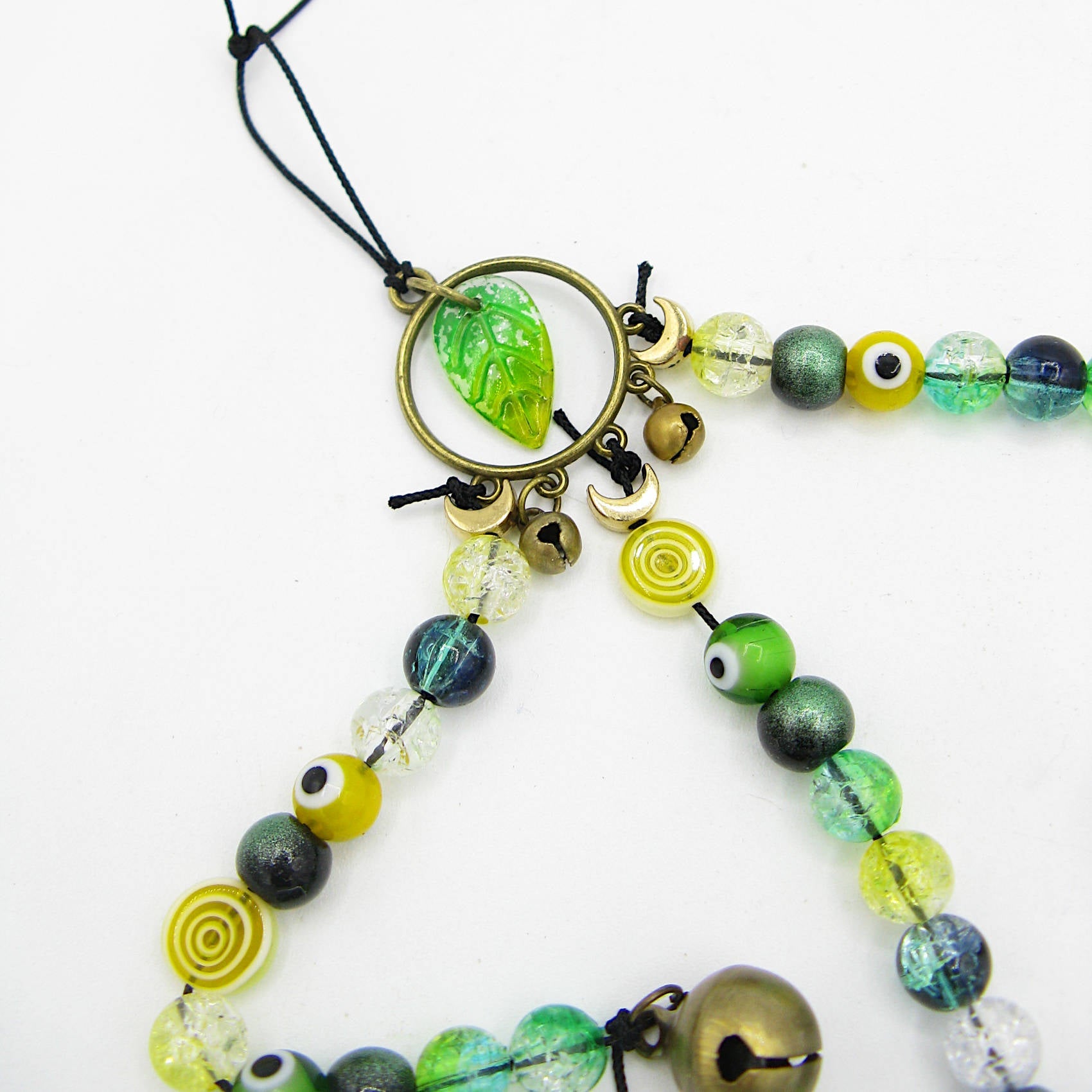 Witch's Bell / Suncatcher / Talisman with Glass Beads - Handcrafted