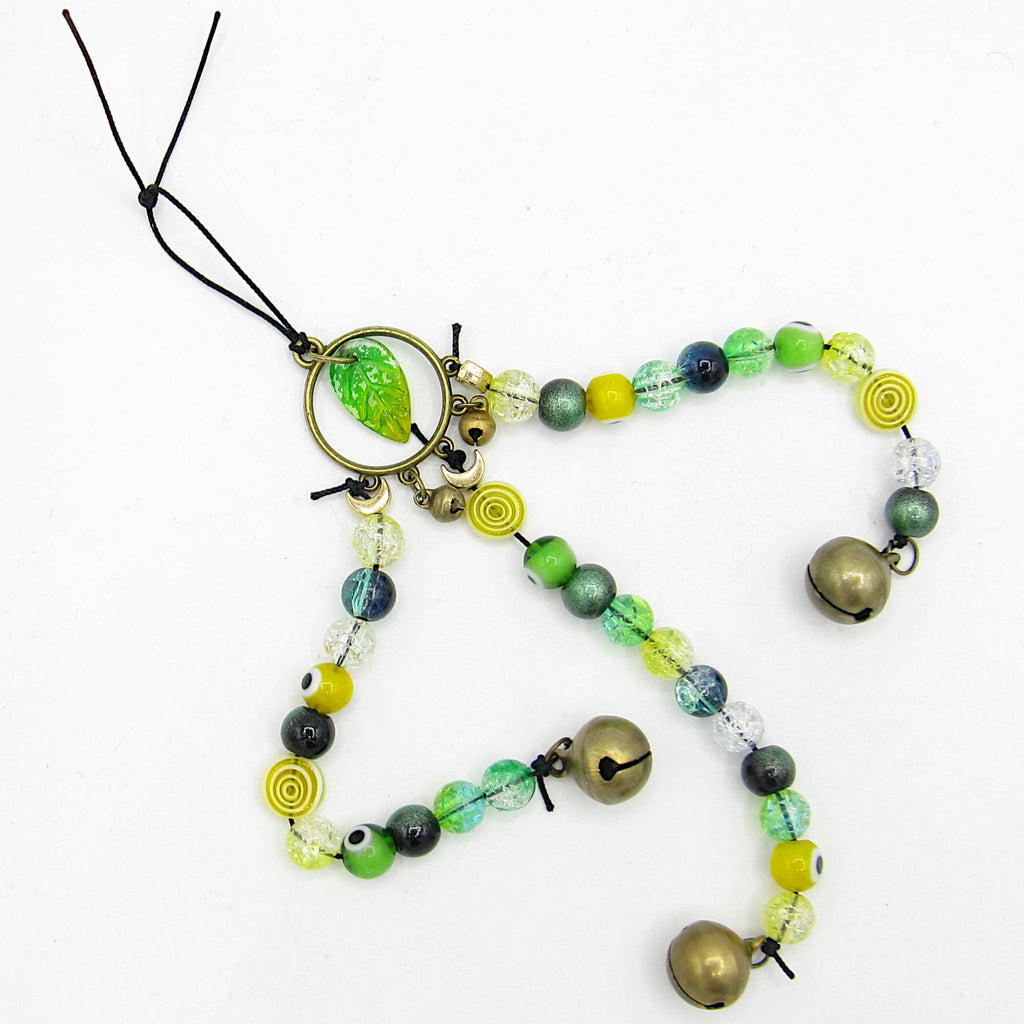 Witch's Bell / Suncatcher / Talisman with Glass Beads - Handcrafted