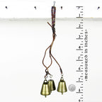 Witch's Bell: 3 Bells on Vines with Glass Beads