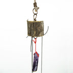 3 Sleigh Bells with Polished Amethyst and Branch Twigs - Handcrafted